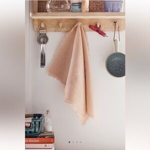 Urban Outfitters Dylan Linen Tea Towel in tan, one size NEW